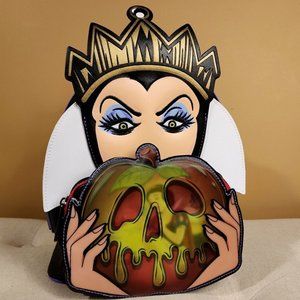 Loungefly Disney Villains Evil Queen Lenticular Poison Apple Mini Backpack NEW